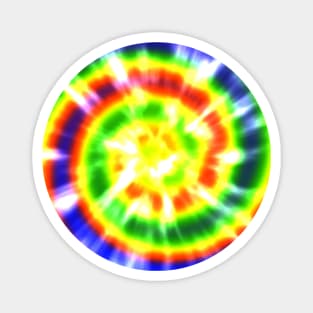 Funky Rainbow Swirl Tie Dye Magnet